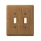Amerelle Wall Plate, Number of Gangs: 2 gang Oak Wood, Medium Finish, Brown 901TT - alternate 1